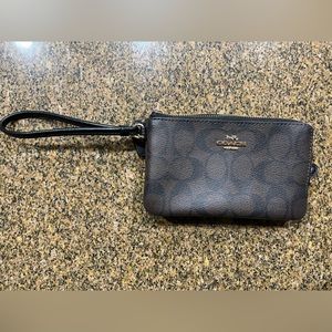 Coach double zip wallet